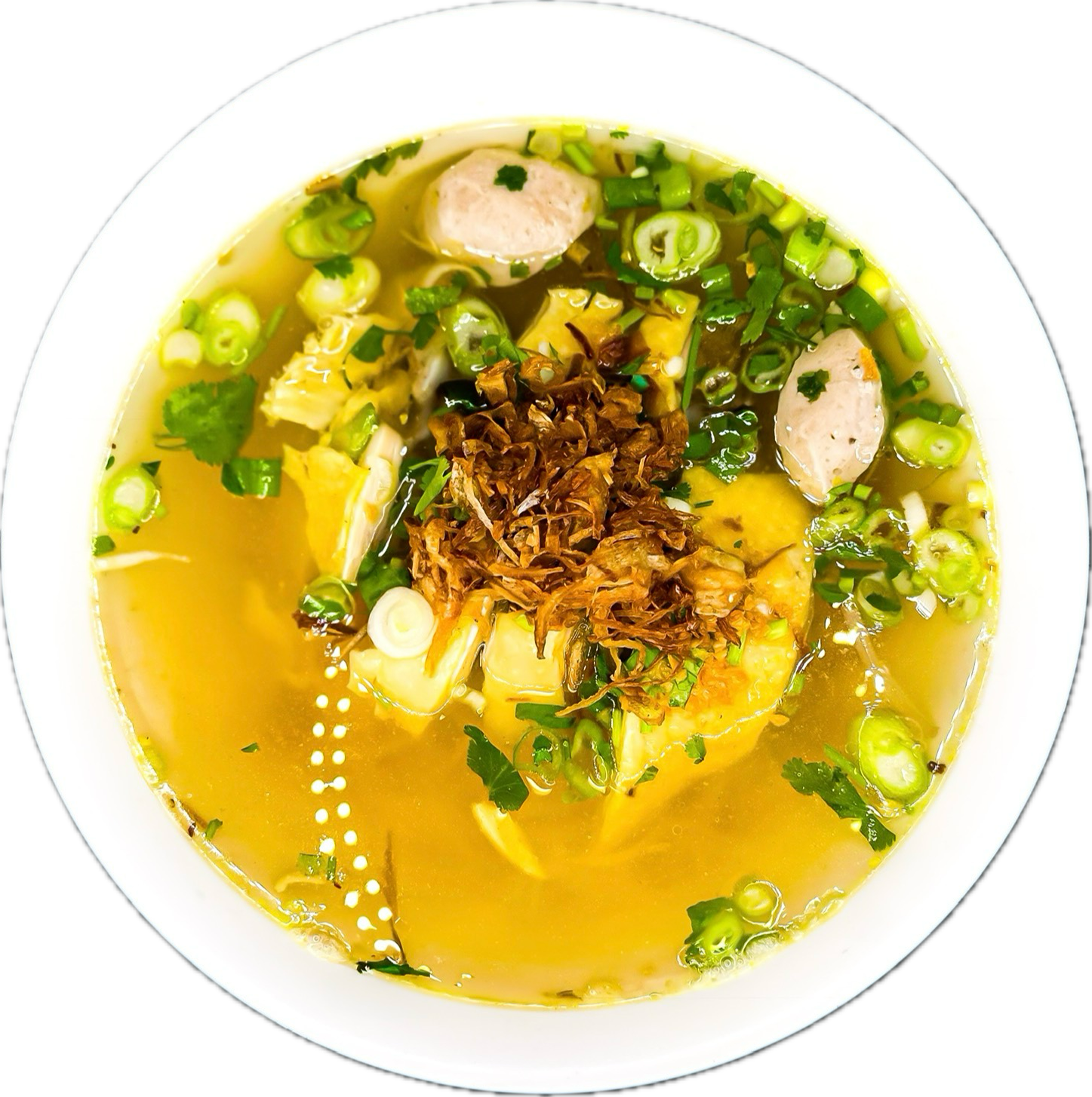 Phở Gà (Pho Ga) - Chicken and chicken meat balls in rice noodle soup