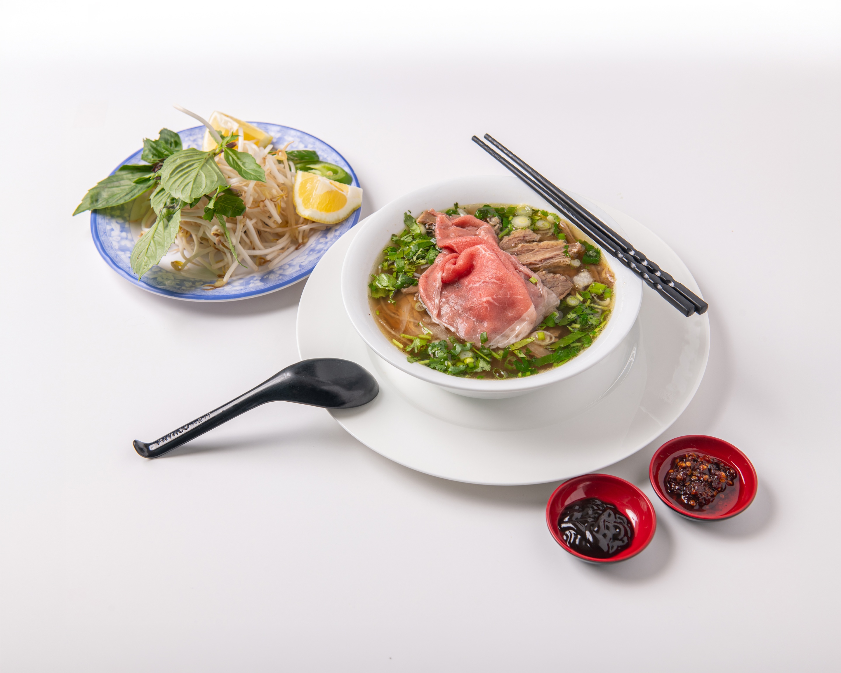 Phở Tái Nạm (Pho Tai Nam) - Rare and well-done beef flank in rice noodle soup