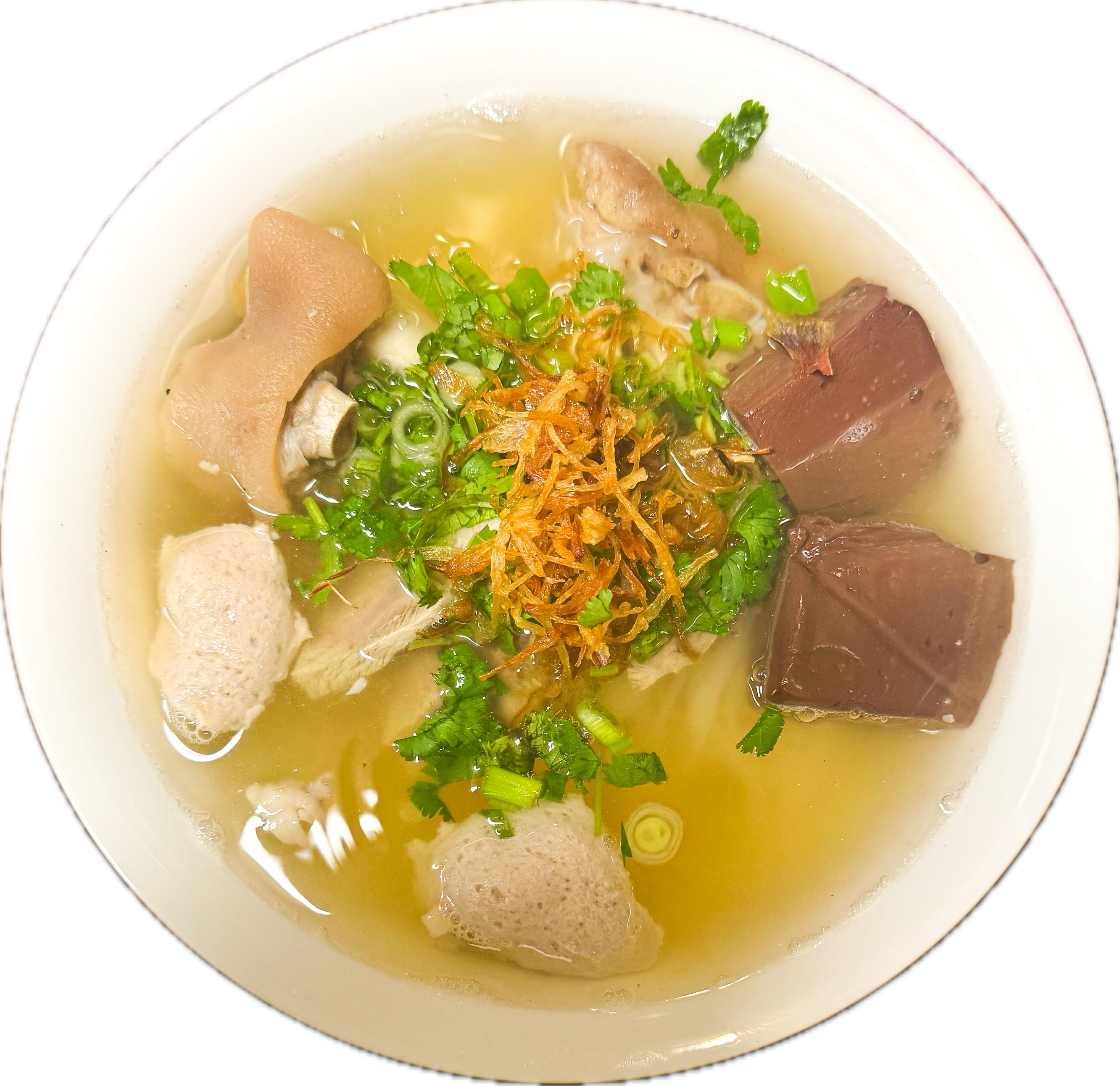 Bánh Canh Giò Heo (Banh Canh Gio Heo) - Pork hock with tapioca noodles in soup