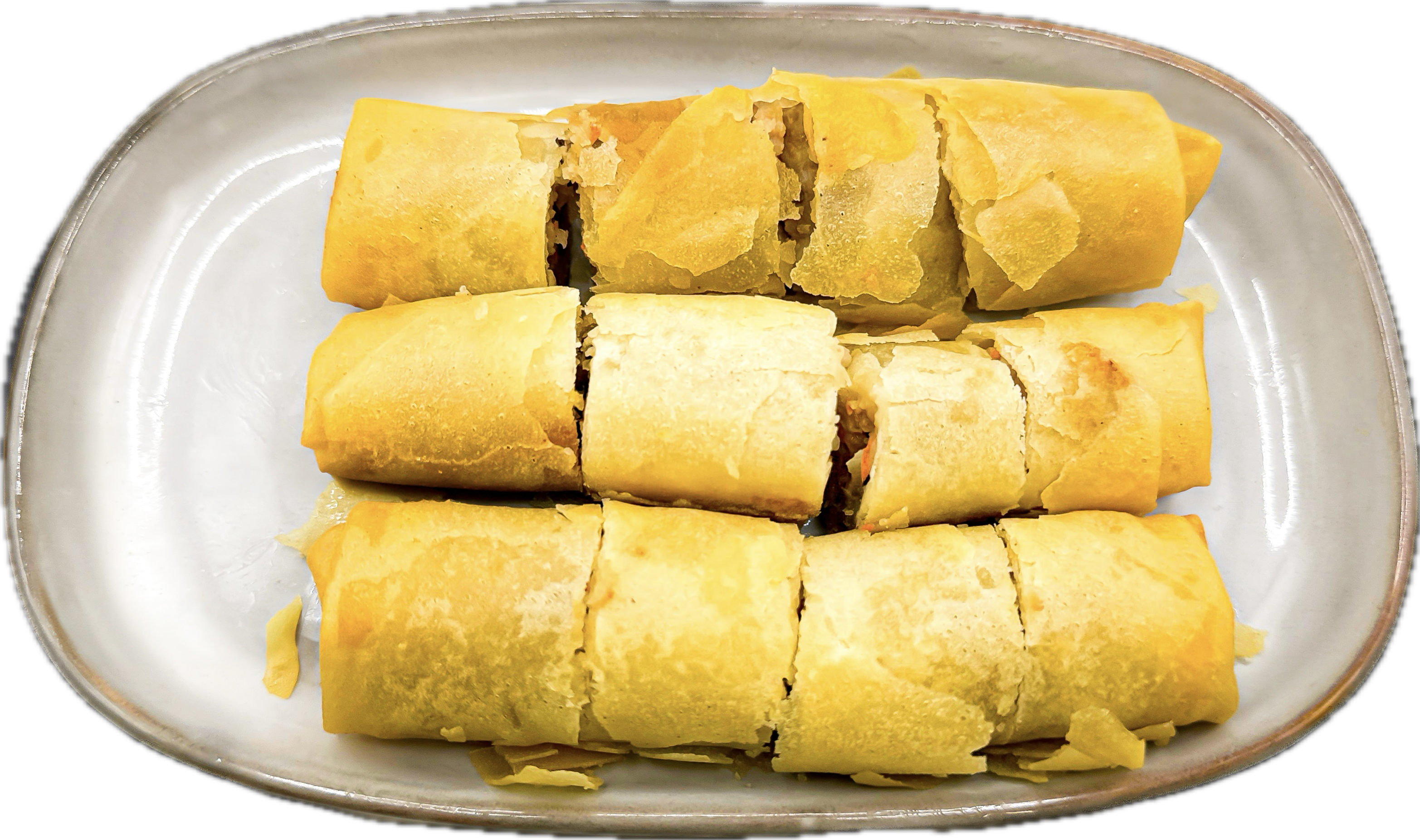 Chả Giò (Cha Gio) - Deep-fried spring rolls with ground pork and assorted vegetables in egg wrap